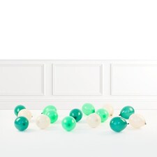 Green, Forest Green & White Sand Scatter Mini Latex Balloons