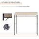 image 6 of Outsunny 2.2 x 1.5 m BBQ Grill Gazebo Tent, Garden Grill with Metal Frame, Curved Canopy and 10 Hooks, Outdoor Sun Shade, Beige