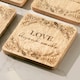 image 4 of Marco Paul Wooden Inspirational Coaster Set of 4 Coasters with Holder