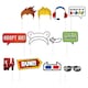 image 3 of Party Town Backdrop Scene Setters With Photo Booth Props Kit