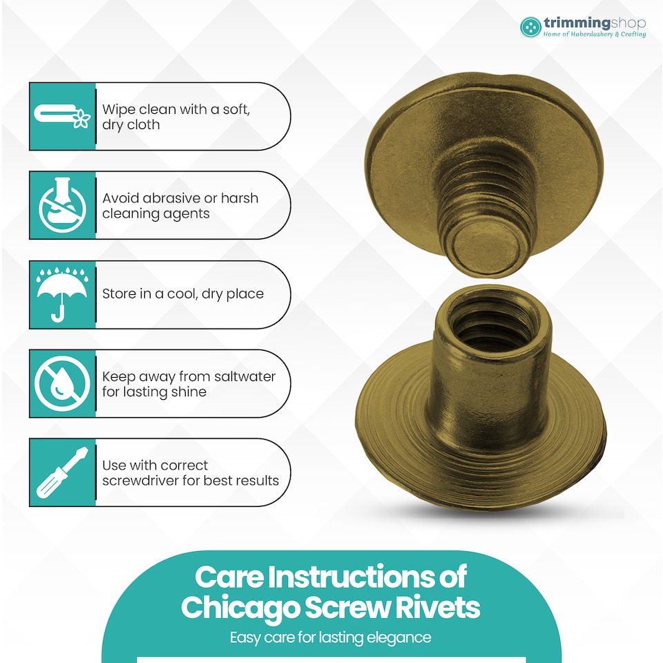 image 1 of 9x13MM Chicago Screw Rivets Flat Head for DIY Planner- 10 Pcs
