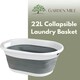 image 5 of Marco Paul Grey Plastic Collapsible Laundry Basket Large 22l Portable Storage Grey