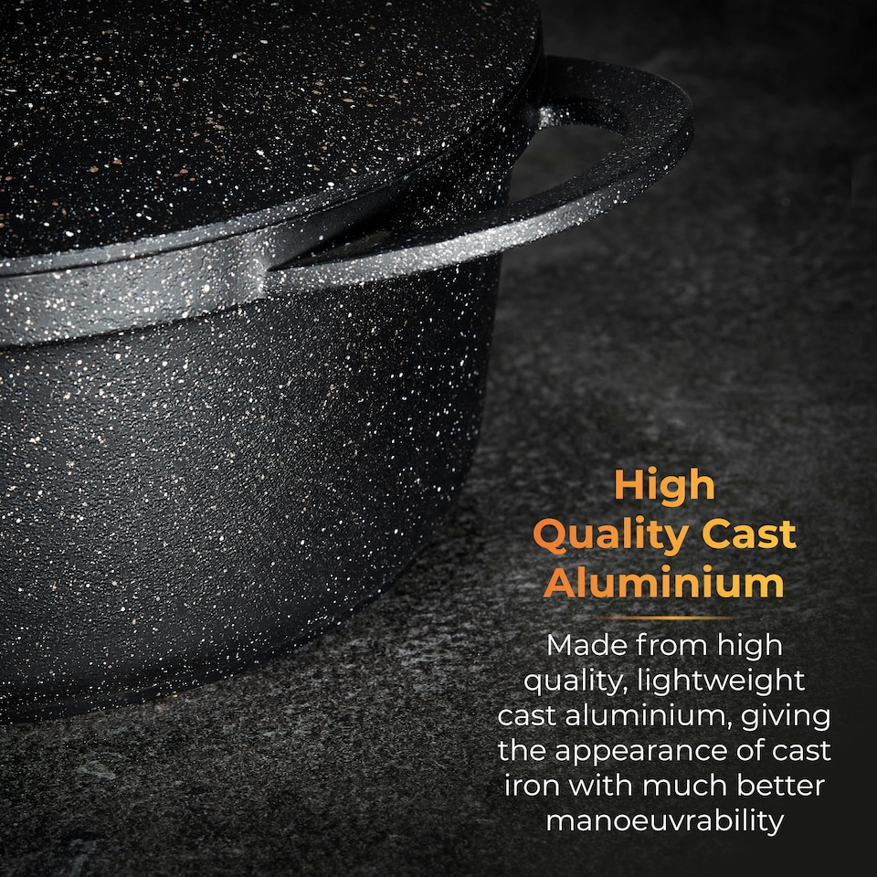 image 1 of Tower 20Cm Casserole With Aluminium Lid Black
