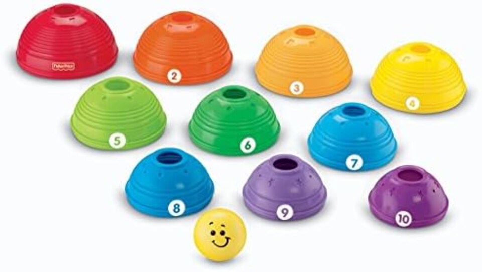 image 1 of Fisher Price Brilliant Basics Stack And Roll Cups