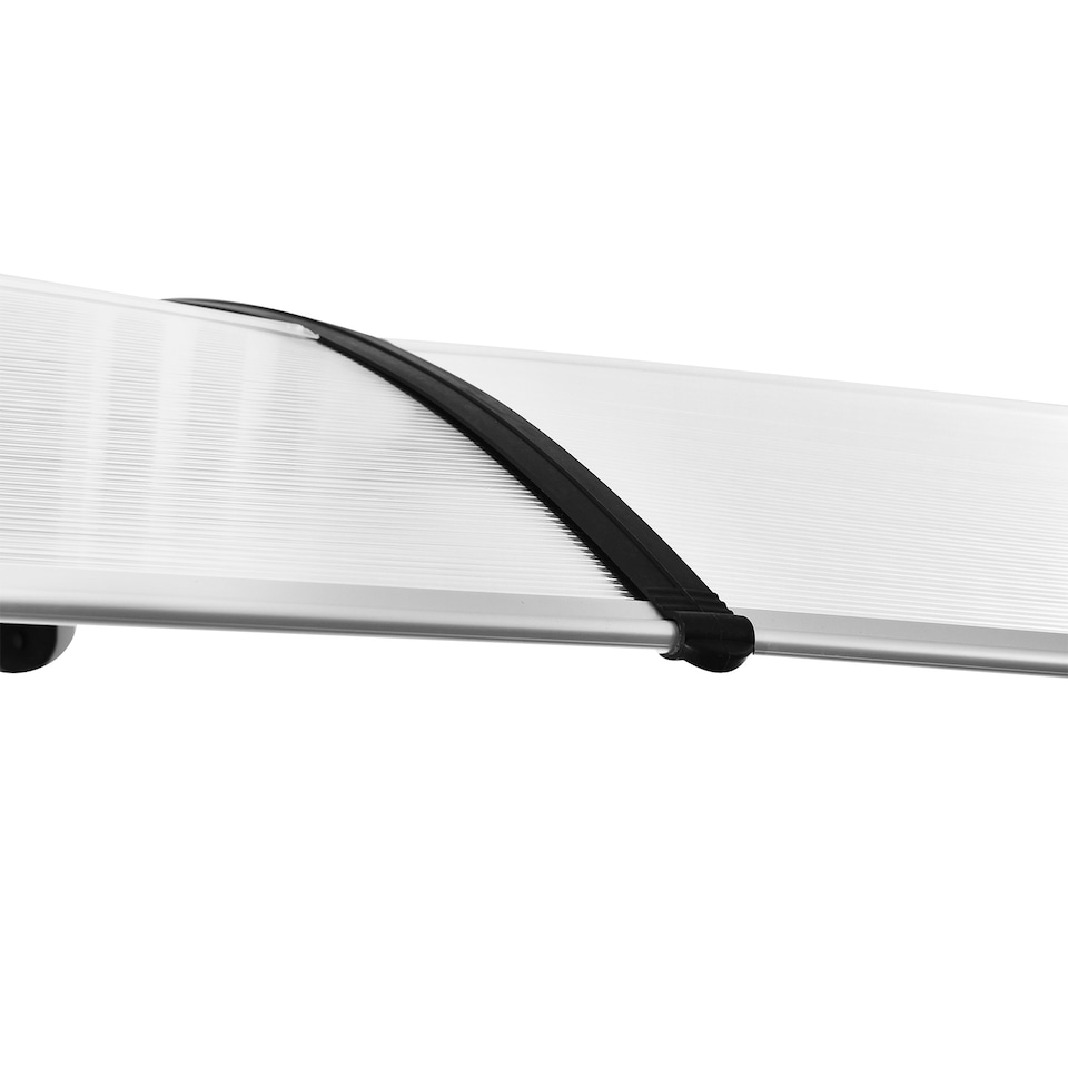 image 1 of Outsunny Outdoor Curved Window Porch Canopy Awning UV Rain Cover 0.8x2m Clear | Clear | Clear | 1