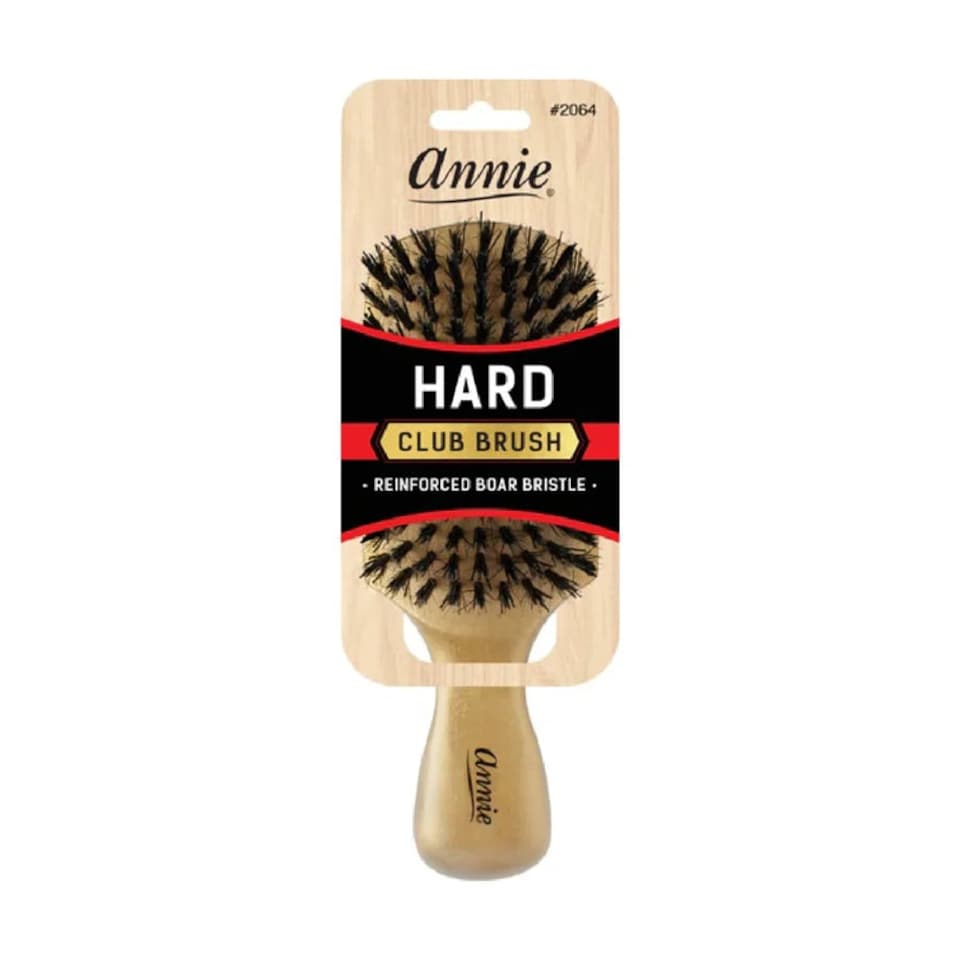 image 1 of Annie Reinforced Boar & Nylon Bristle Gold Hard Club Brush 2064