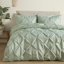 Serene Lara Duvet Cover Set Steel/Sage