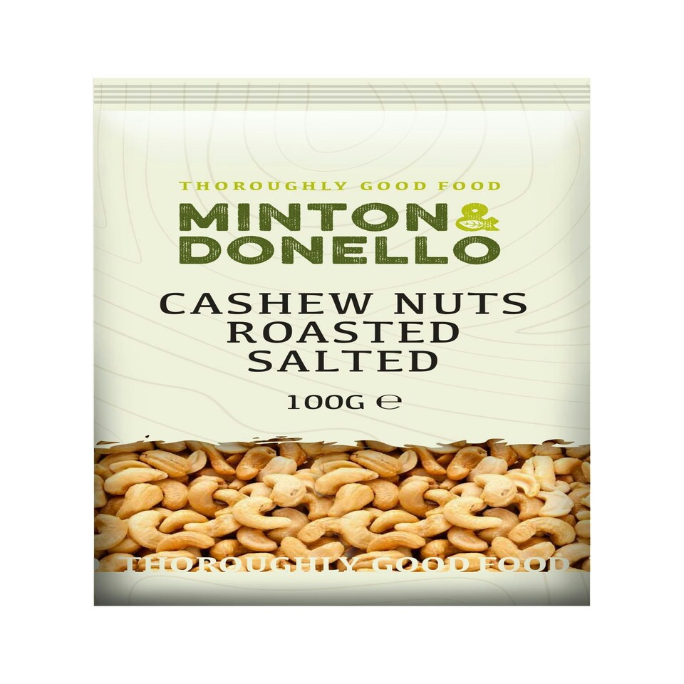 image 1 of Minton & Donello Roasted & Salted Cashew Nuts 6 x 100g