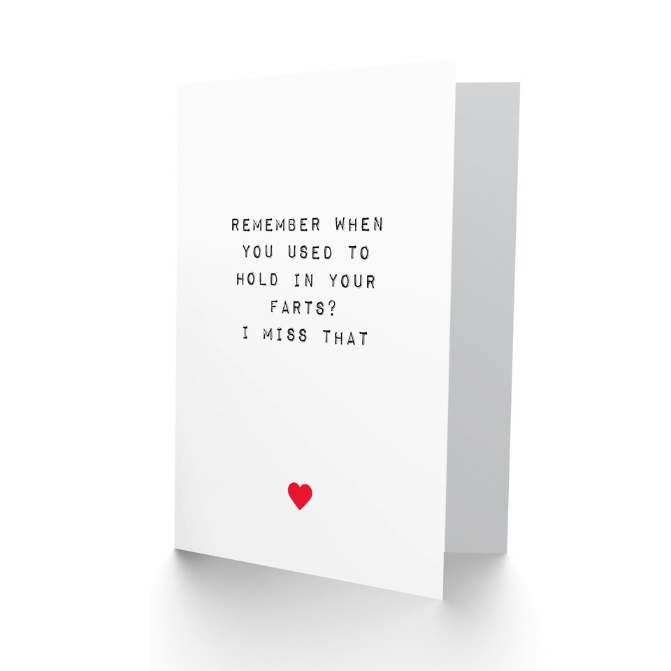 image 1 of Funny Hold Farts Anniversary Valentines Day Card
