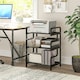 image 2 of HOMCOM 3-Tier Storage Shelf, Metal Shelves for Storage for Home Office, Black