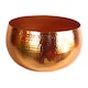 image 1 of Large Metal Planter Copper Straight Edge Hammered Metal Planter 32cm Botanik | Copper