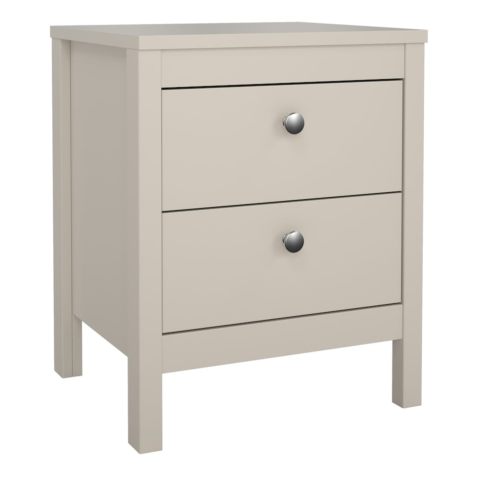 image 1 of Madrid Bedside Table 2 Drawers in Cashmere N/A