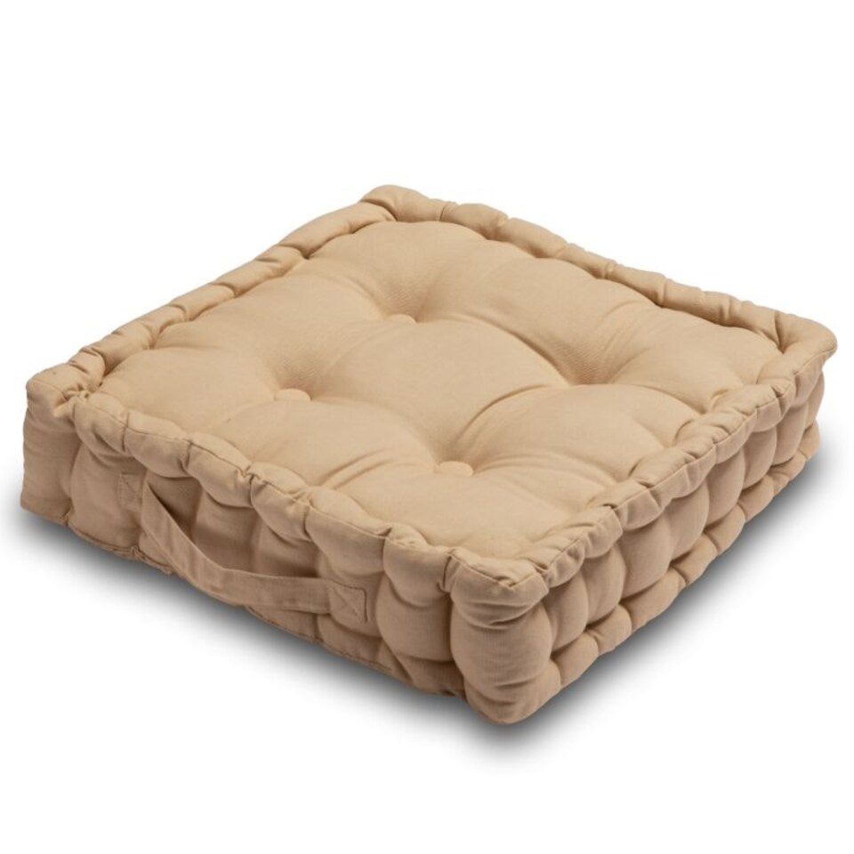 image 1 of Seat Pad Cushion Booster 100% Cotton Cover Extra Thick 10cm 45cm Square Gold