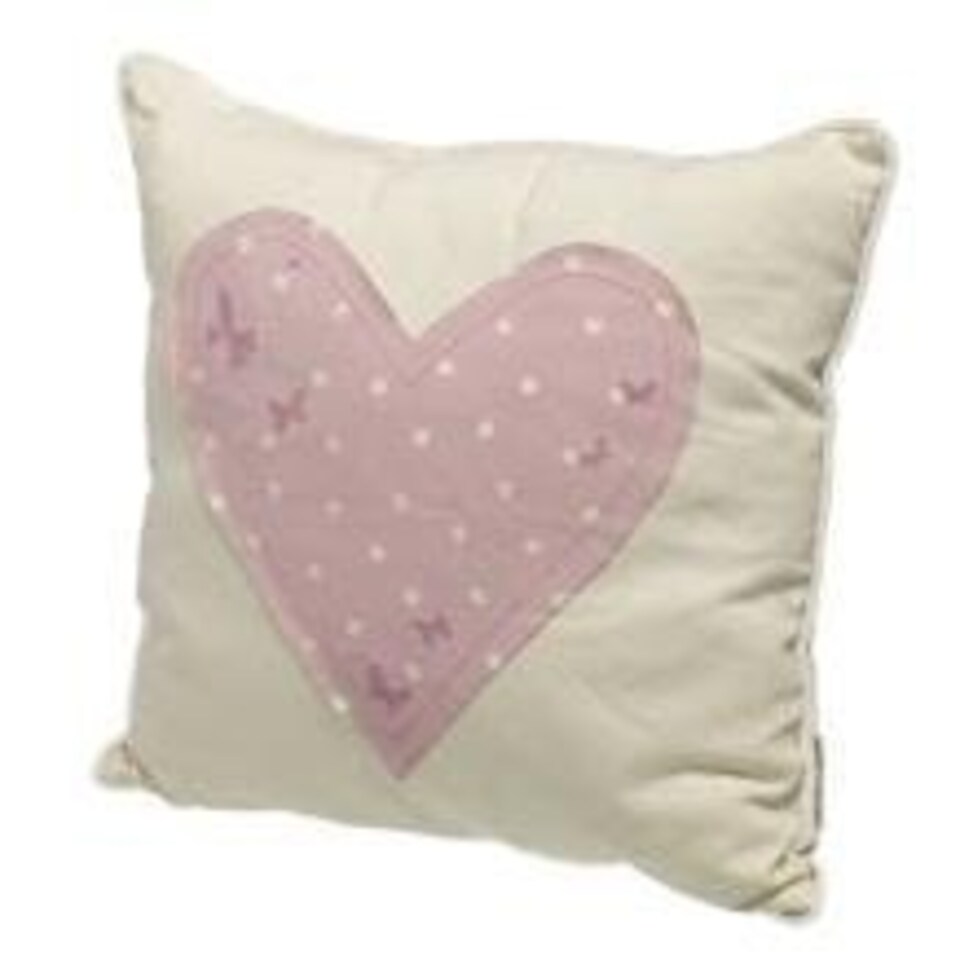 image 1 of Heart Floral Design Pillow Cushion