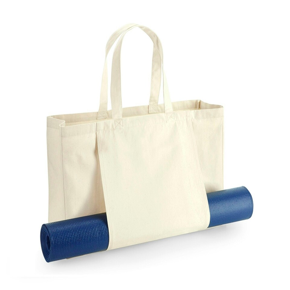 image 1 of Westford Mill EarthAware Organic Yoga Tote Bag - Natural - One Size Cream