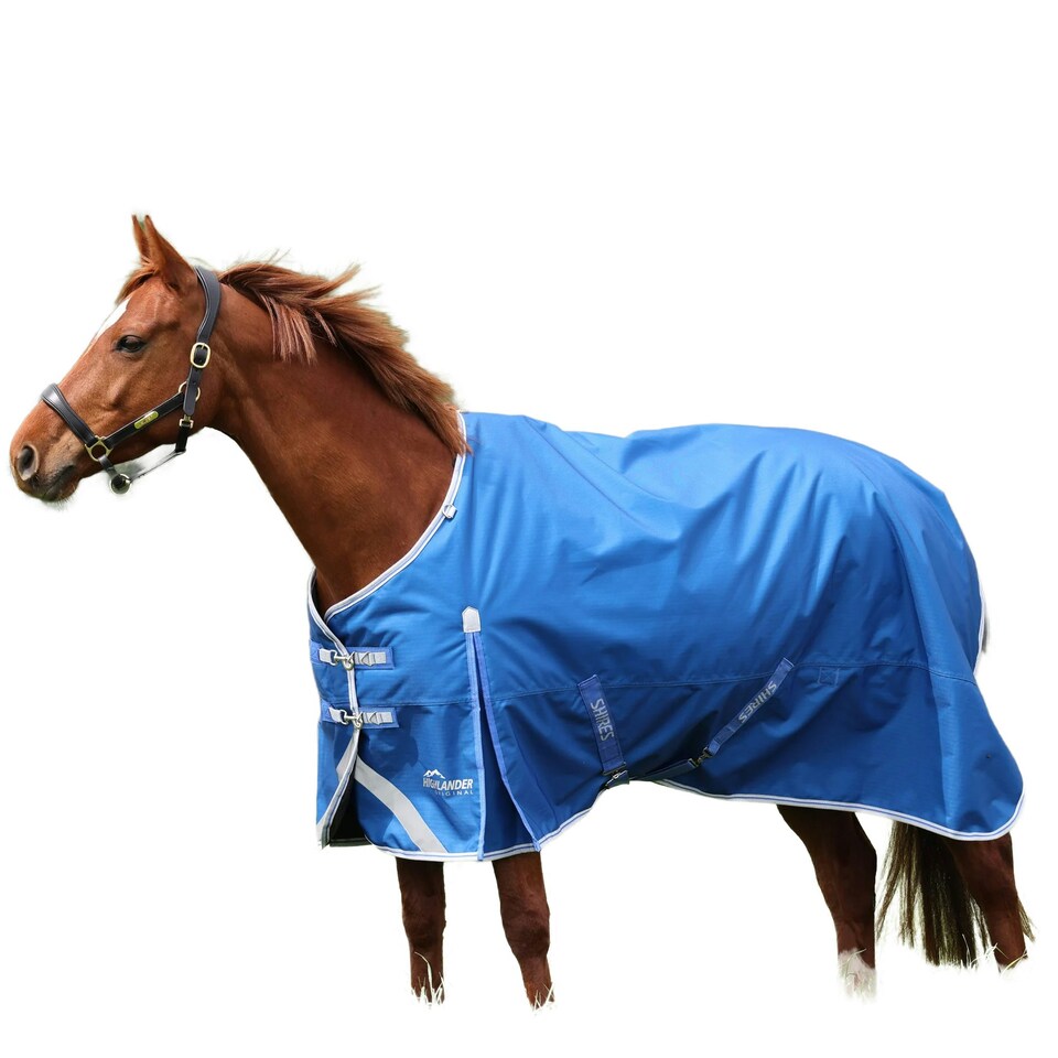 image 1 of Shires Highlander Original 200 Standard-Neck Horse Turnout Rug - Blue - 6´ 3"