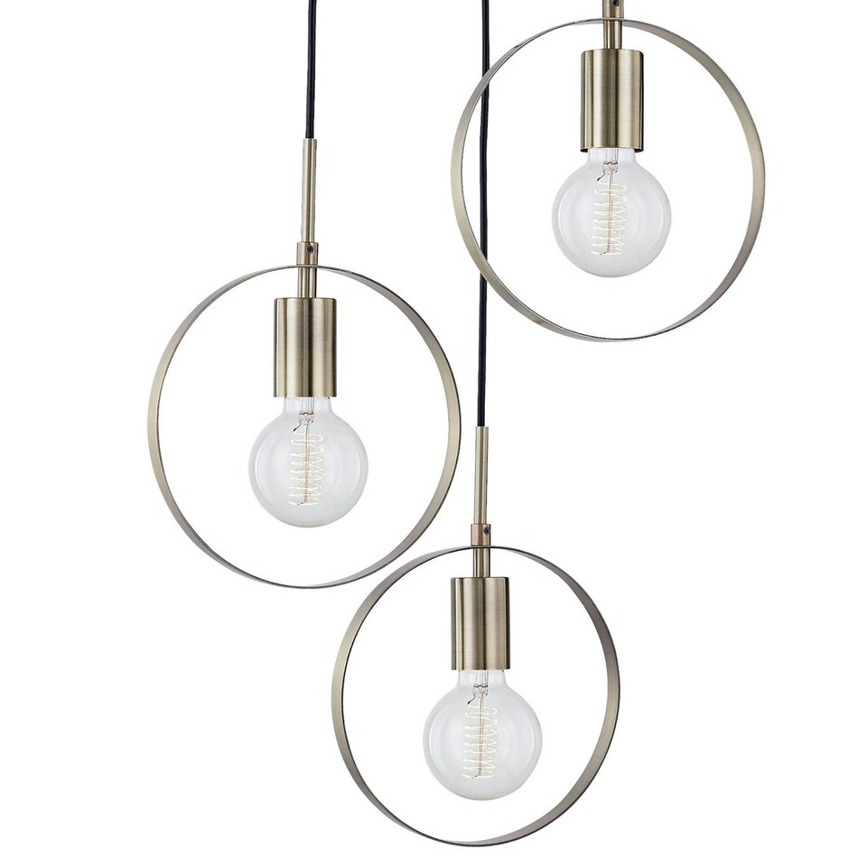 image 1 of First Choice Lighting Hailey Brushed Gold Cluster 3 Light Gold