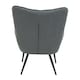 image 5 of Interiors by Premier Stockholm Grey Fabric Armchair, High Back Patterned Armchair, Easy to Maintain Bucket Chair