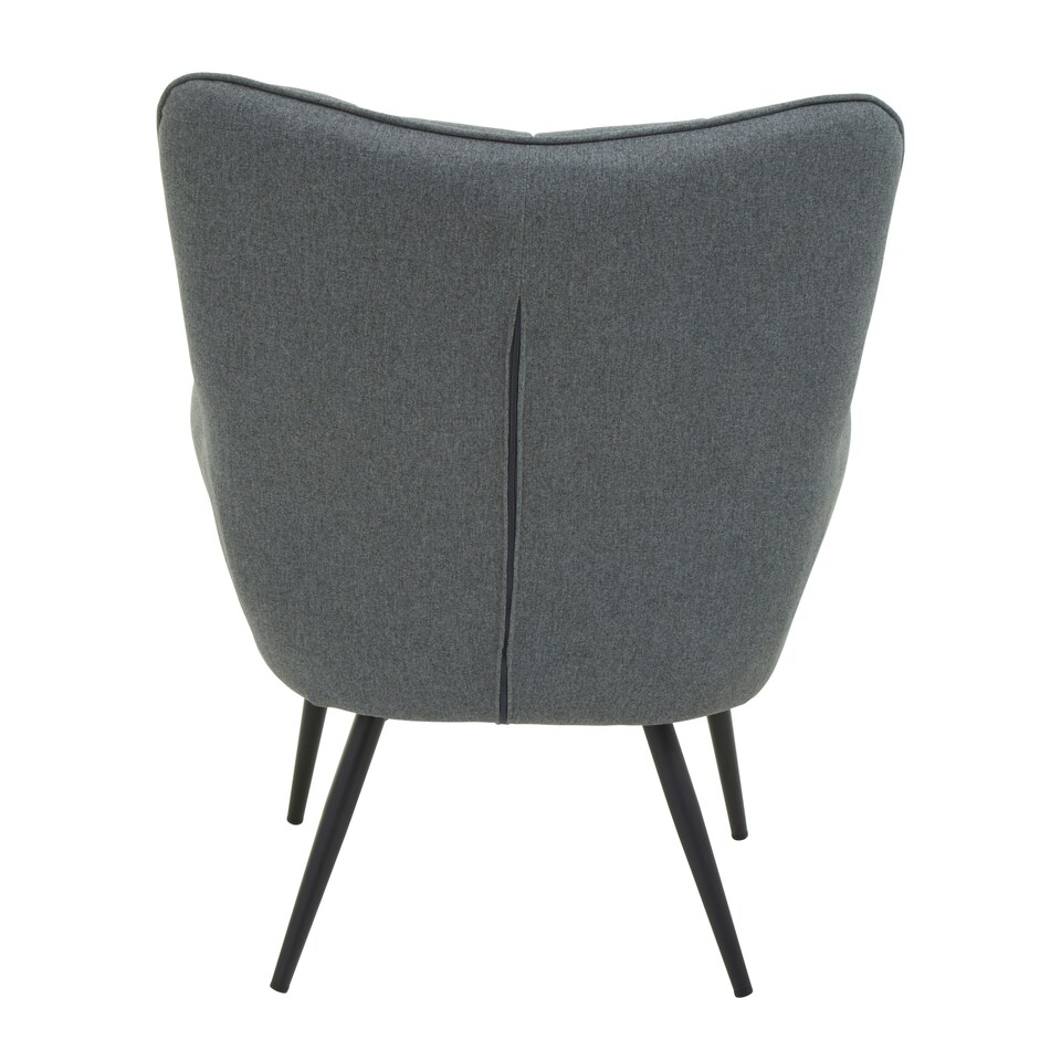 image 1 of Interiors by Premier Stockholm Grey Fabric Armchair, High Back Patterned Armchair, Easy to Maintain Bucket Chair