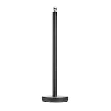 Interiors by Premier Elegant Design Black Toilet Roll Holder, Stable Toilet Holder, Sturdy Toilet Roll Holder With Black Base