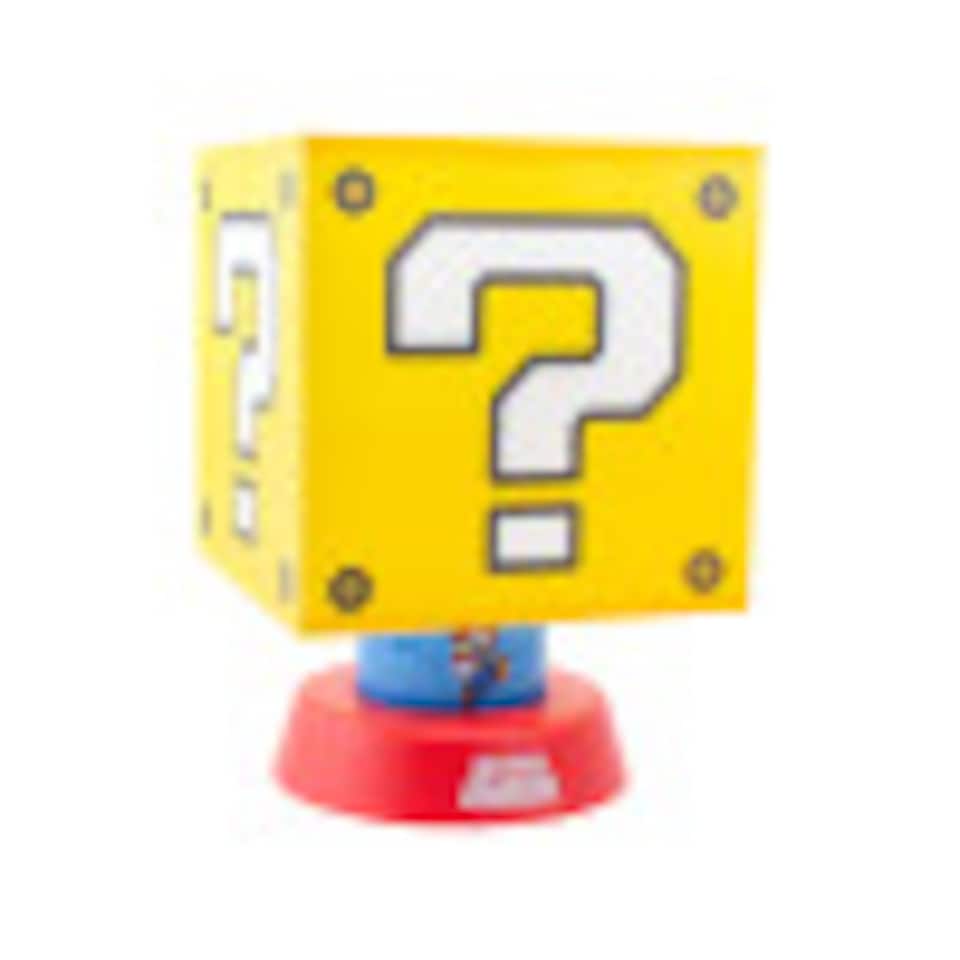 image 1 of Super Mario Question Block Lamp, Nintendo Light with 3 Brightness Levels & Auto ShutOff, Home or Office Decor, Paladone