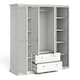 image 4 of Paris Wardrobe with 4 Doors and 2 Drawers in White