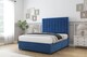 image 3 of Sloomy Kansas Navy Plush Divan Bed Base 4 Drawers With 54 Inch Floor Standing Headboard | Blue | Navy | Small Double | 1