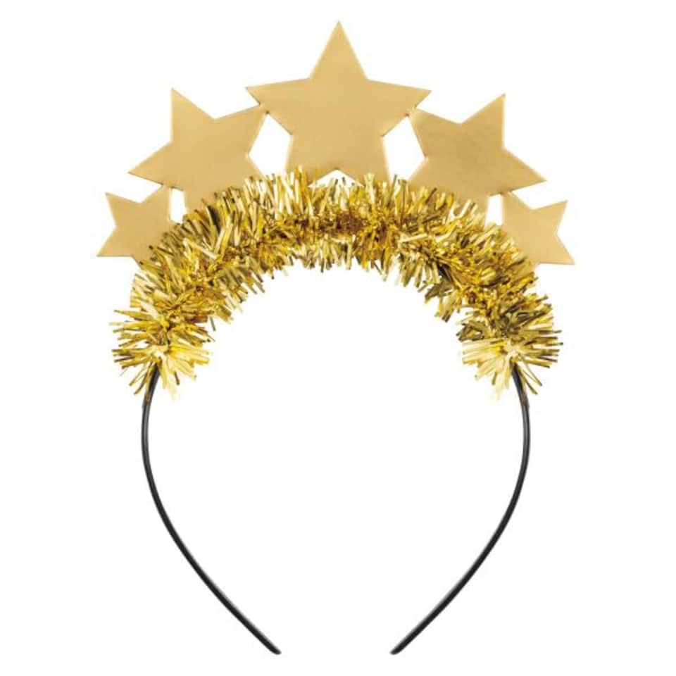 image 1 of Modern Christmas Gold Foil Star Headbands