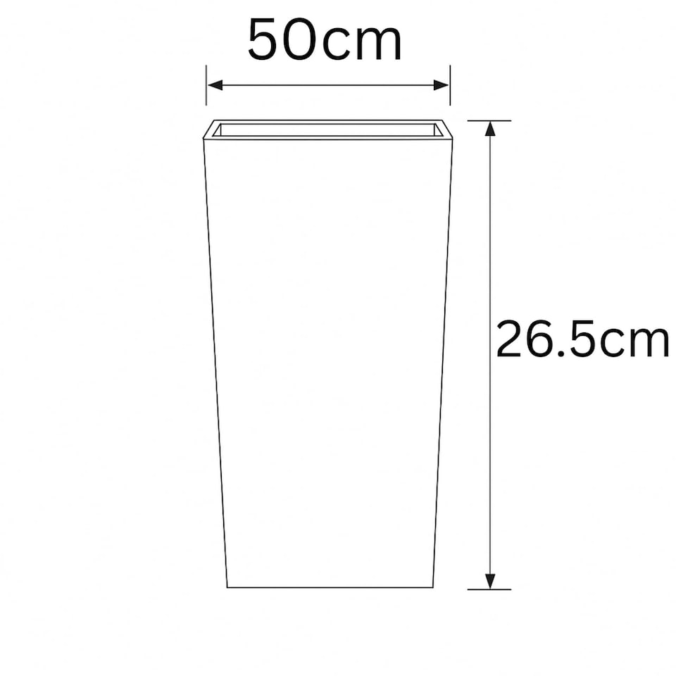 image 1 of URBI 26.5cm Concrete Effect Square Planter with Internal Insert | Grey | Grey & Set of 4 | 4