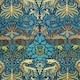 image 3 of Homescapes Set of 4 Blue William Morris Fat Quarters | Blue | 50 x 55 cm