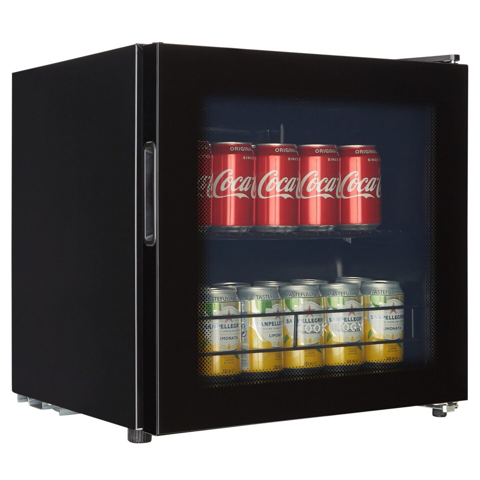 image 1 of Cookology BC46BK Tabletop Drinks Cooler, Black, 43L, 40 Can Capacity, Removable Shelves, Adjustable Temp