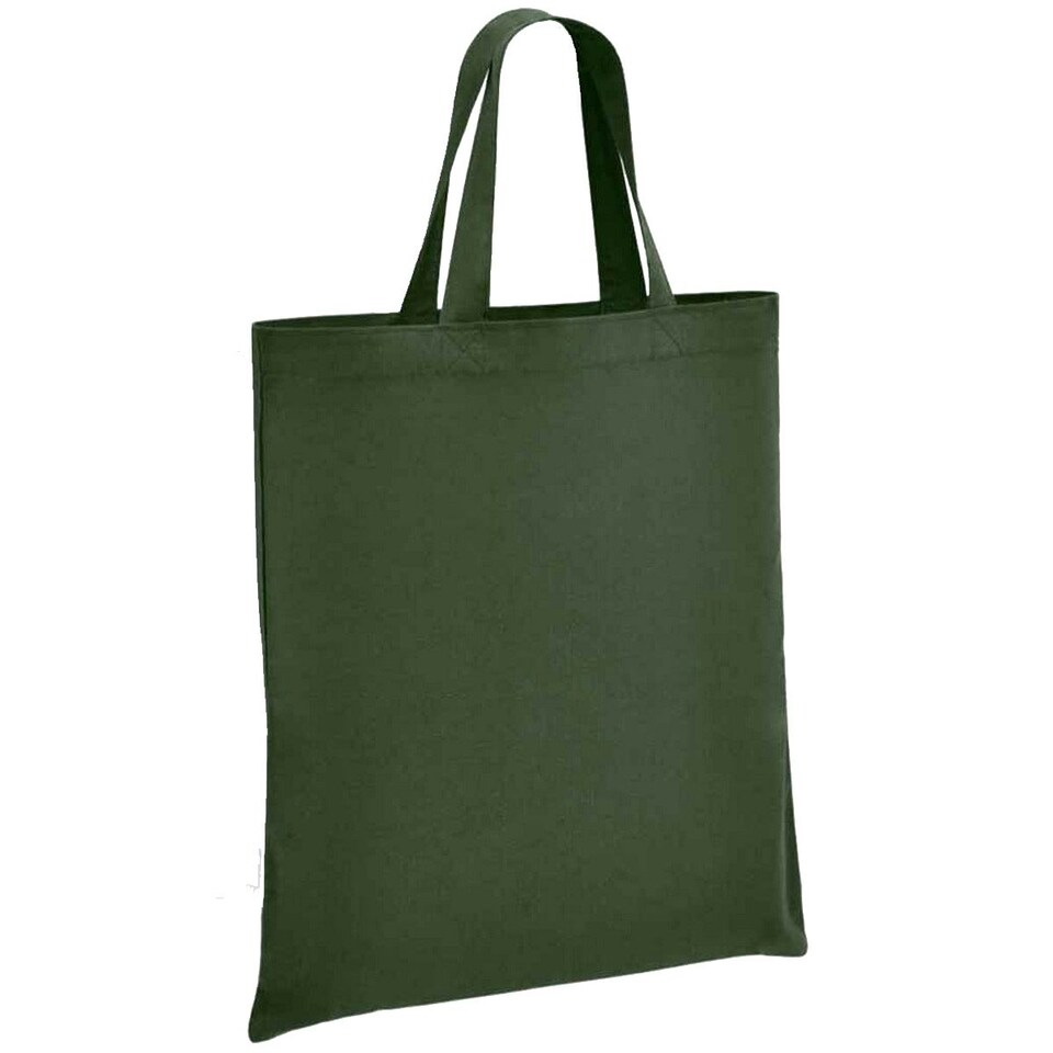 Brand Lab Cotton Short Handle Tote Bag - Forest Green - One Size Green