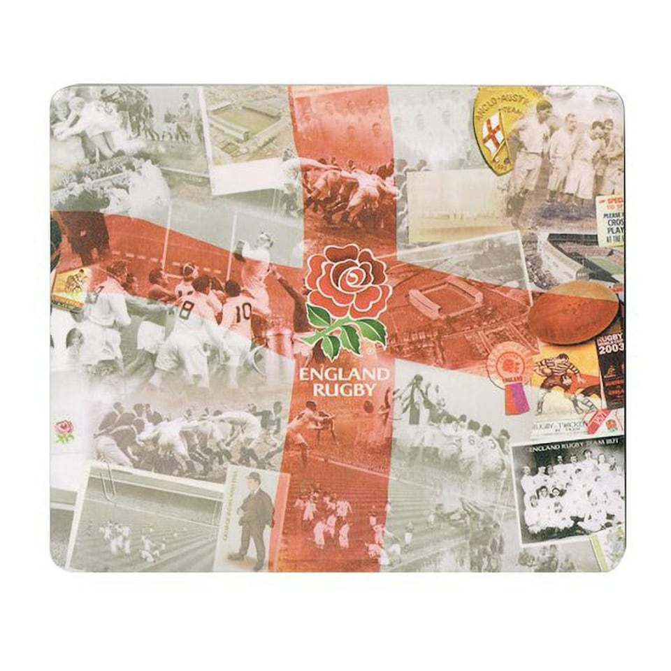 image 1 of England RFU Official Rugby Retro Computer Mouse Mat - Multicoloured - One Size