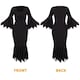 image 5 of Wicked Witch Costume - Dress, Hat & Face Paint Black | S
