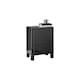 image 1 of Furniturebox Lexi Large Black Mirrored Bedside Table with 3 Drawers