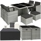 image 1 of Garden Table & Chairs Manhattan - 8 seats with cushions, dining table, rain cover - Light Grey