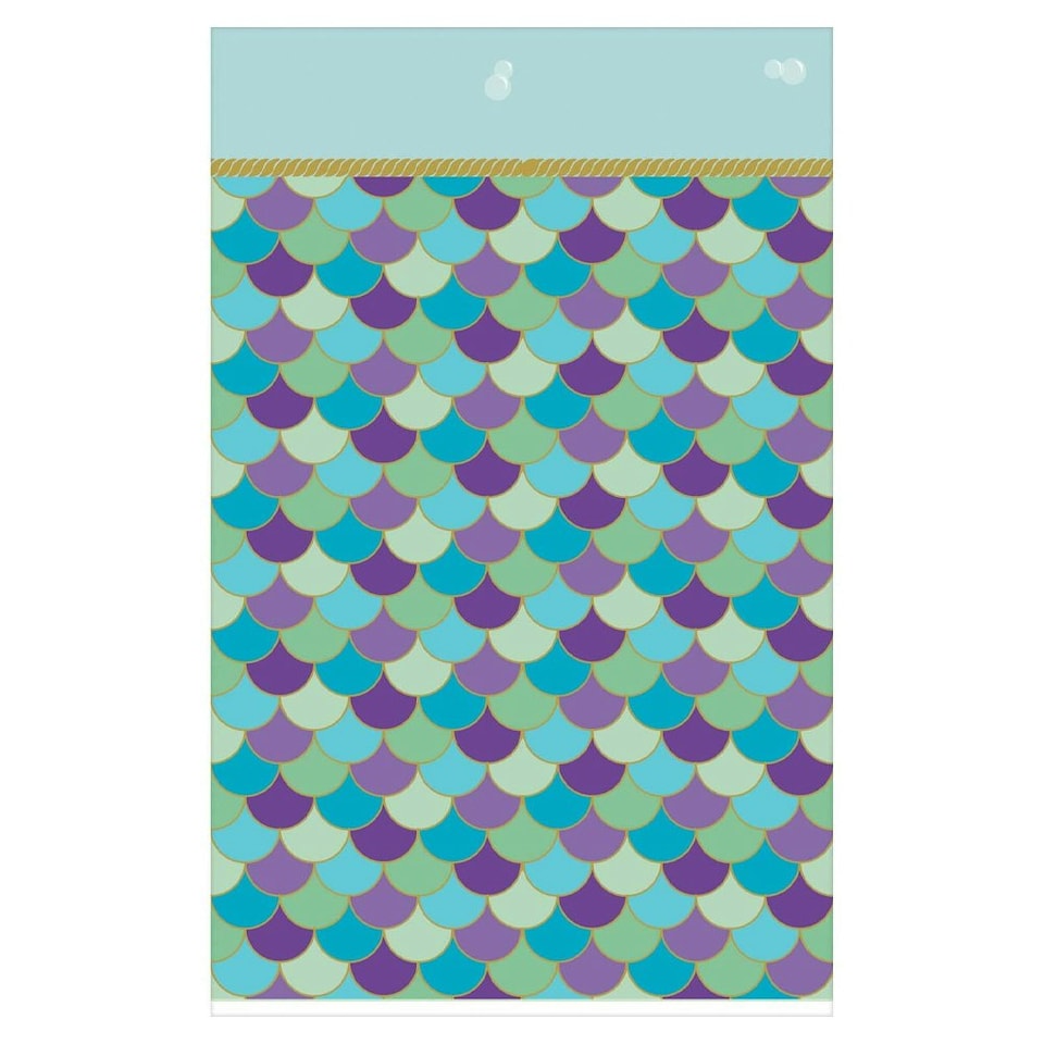 Amscan Wishes Paper Mermaid Scales Party Table Cover - Multicoloured - One Size