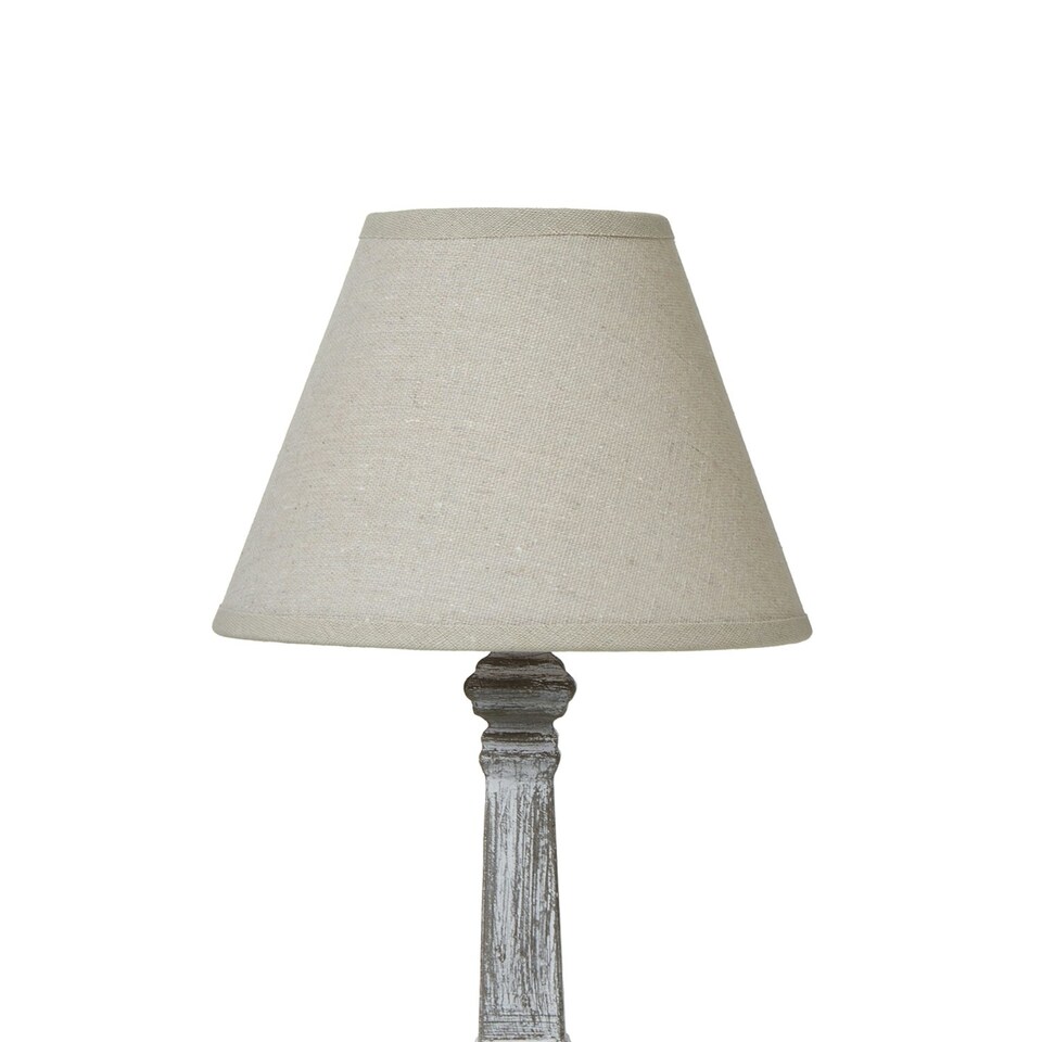 image 1 of Hill Interiors Capsa Column Table Lamp (UK Plug) - Grey - 26cm x 10cm x 10cm