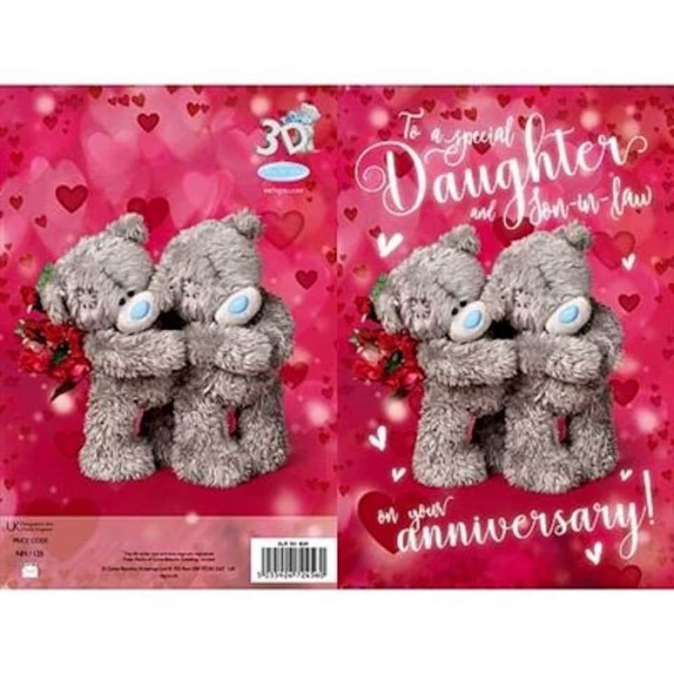 image 1 of Me To You 3D Daughter & Son-In-Law Anniversary Card