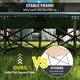 image 5 of Outsunny Camping Bed for Adults with Cushion, Headrest, Side Pocket, Grey 