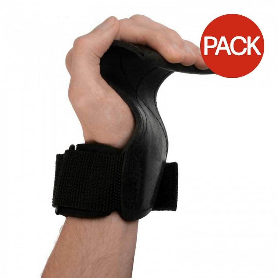 image 1 of Fitness Mad Rubber Fitness Lifting Strap (Pack of 2) - Black - One Size