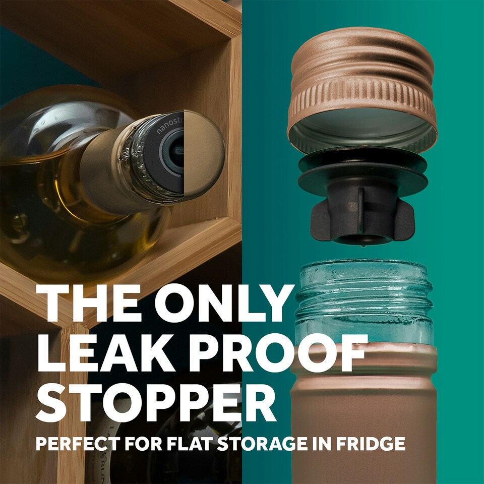 image 1 of Airtender Vacuum Wine Pump Set with 6 Wine Stoppers