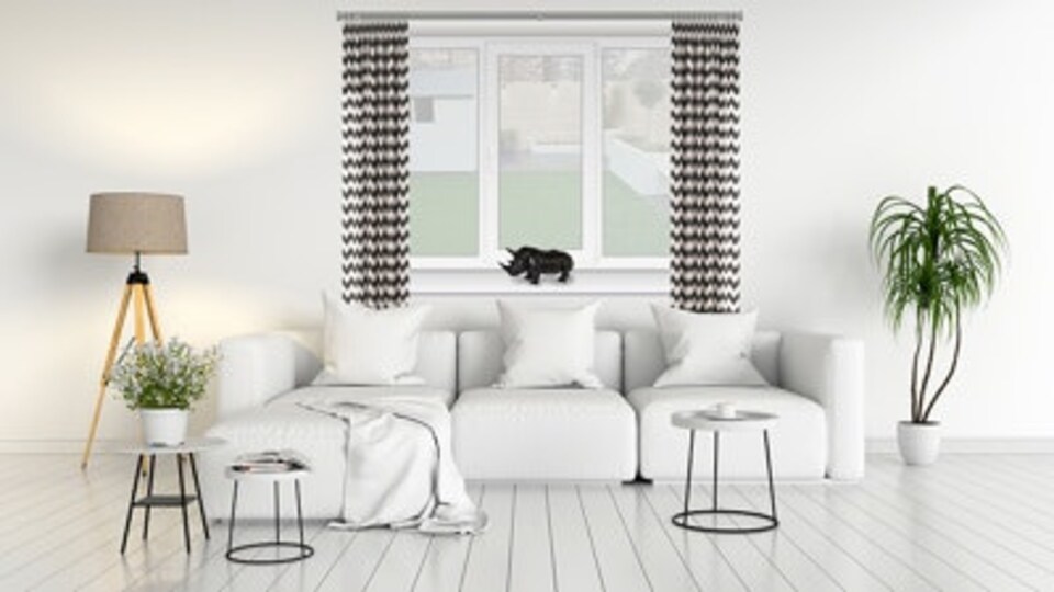 image 1 of 25-28mm Stud End Satin Silver Metal Curtain Pole Set 120 - 210cm | Silver | Silver