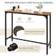 image 4 of COSTWAY Bar Table Counter Pub Table Sofa Console Table Brown
