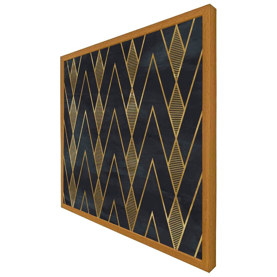 image 1 of Gold geometreic lines (Picutre Frame) Brown | Oak | L