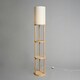 image 3 of BHS Shelby Floor Lamp with Shelves, Oak