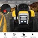 image 6 of COSTWAY 12V Kids Ride On Tractor with Trailer Music Yellow