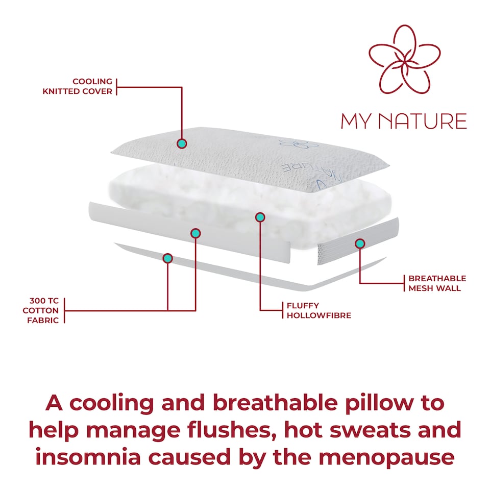 image 1 of Menopause Pillow by My Nature | White | 48 x 74 cm | 1