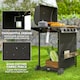 image 6 of Outsunny 5 Burner Gas Barbecue Grill Portable Gas BBQ Grill with Lid, Black
