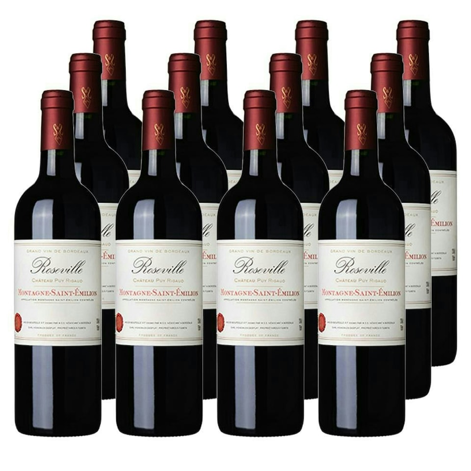 Case of 12 Roseville Bordeaux St Emilion 75cl Red Wine